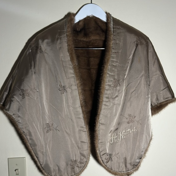 Vintage L’’elegante Autumn Haze Mink Fur Stole - cape shawl size OS - Picture 5 of 8